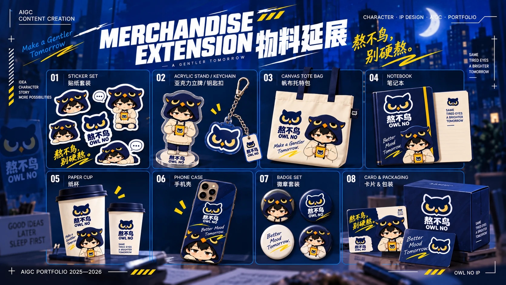 熬不鸟 IP 物料延展