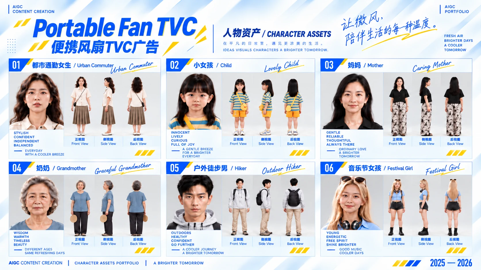 便携风扇 TVC 人物资产