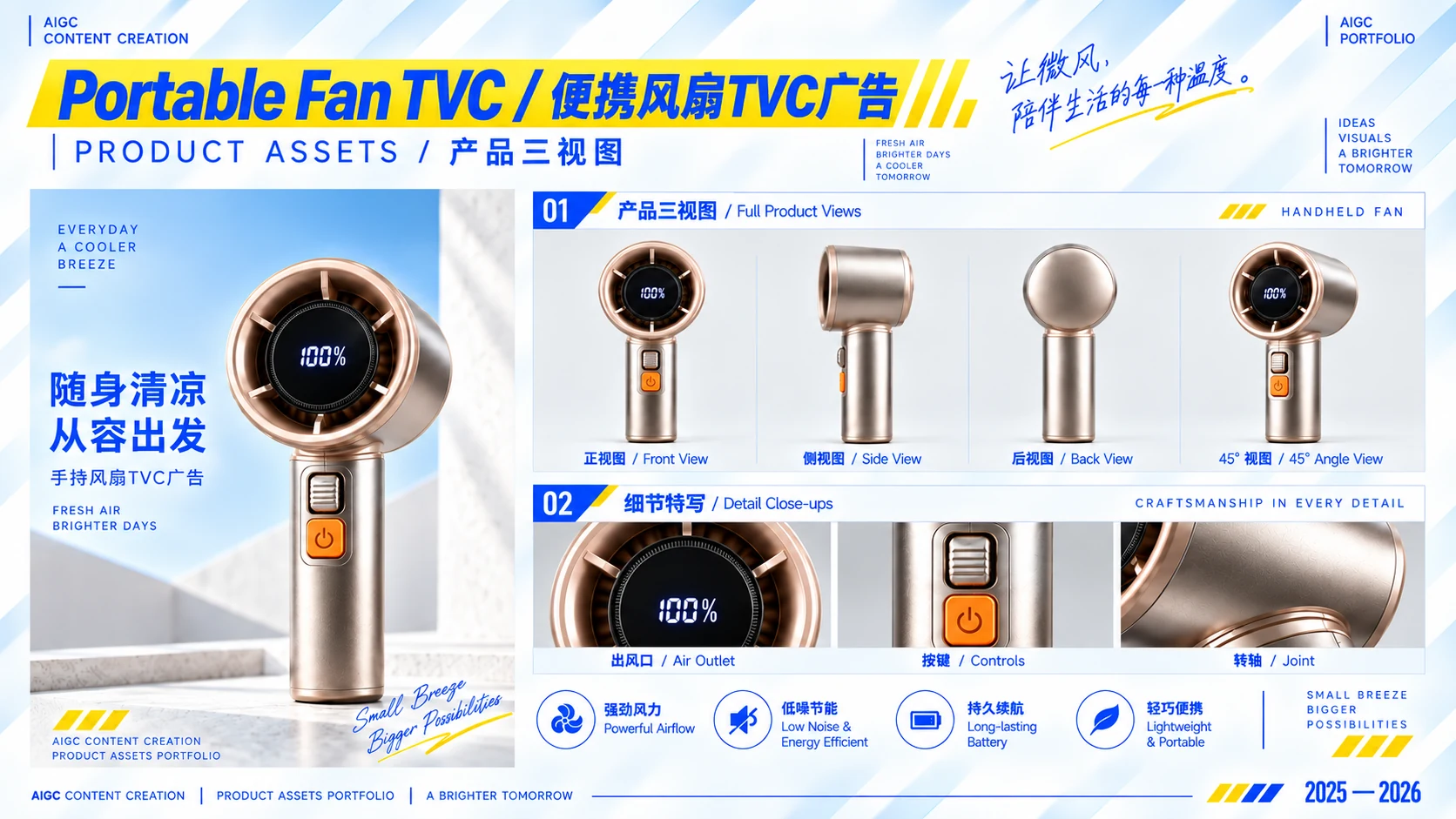 便携风扇 TVC 产品资产